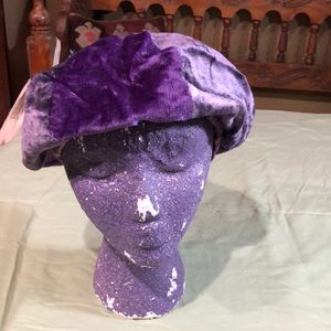 Purple velvet cap